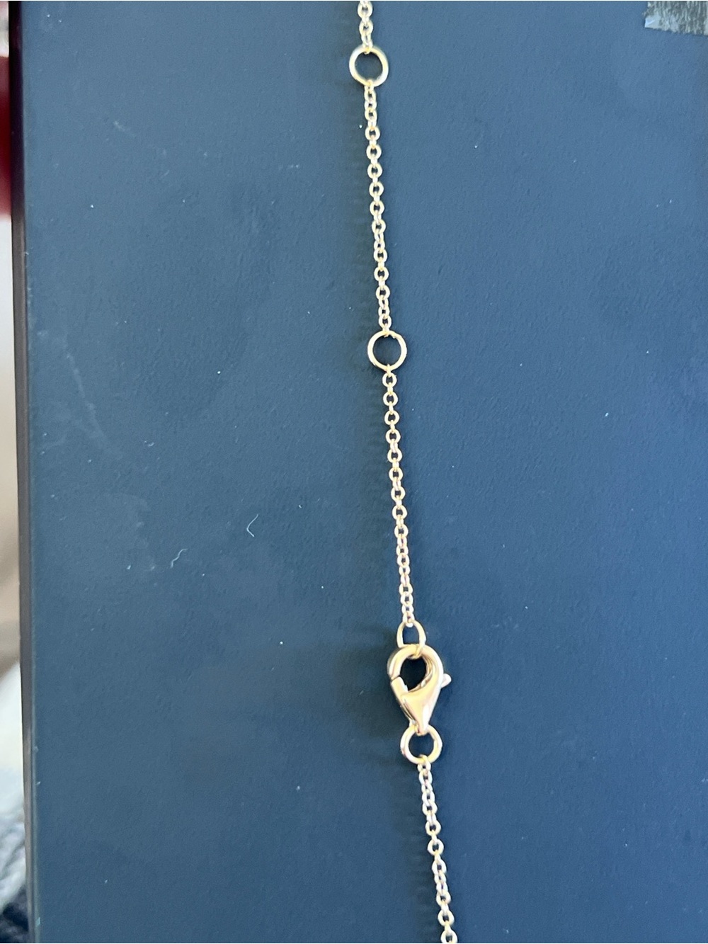 14k Good Initial 'P' Disc Necklace with Pavé Diamonds - Picture 8 of 10